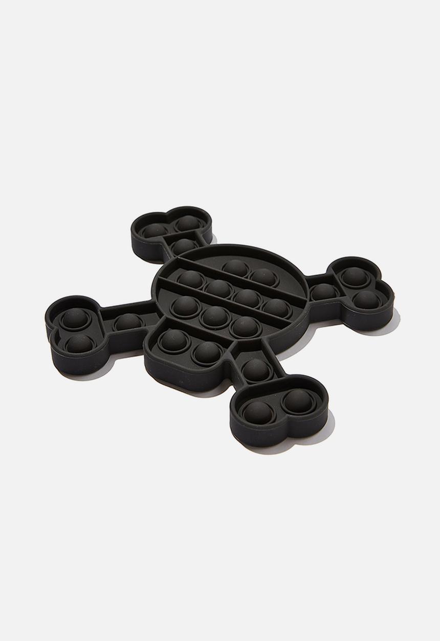 Cotton On - Snap bubble pop fidget toy - black 