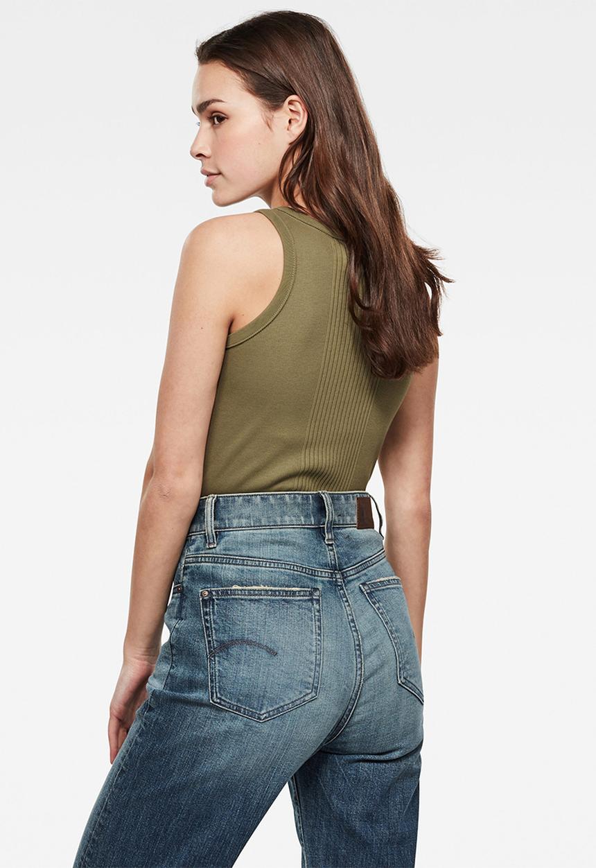 G-STAR - Rib slim tanktop - sage