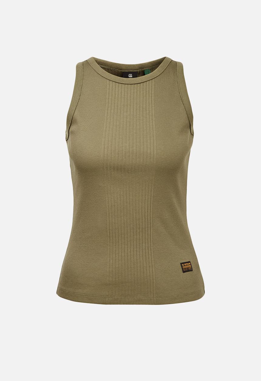 G-STAR - Rib slim tanktop - sage