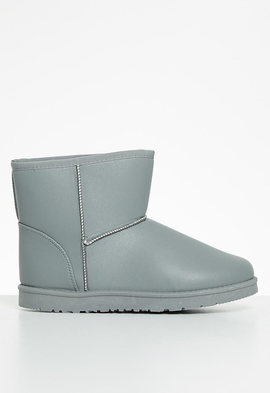 Jada - Piping detail slipper boot - grey