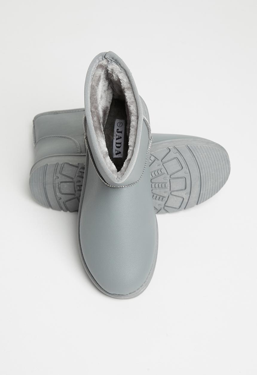 Jada - Piping detail slipper boot - grey