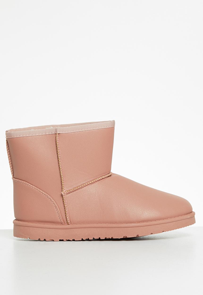Jada - Piping detail slipper boot - pink