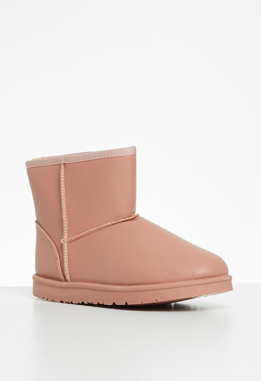 Jada - Piping detail slipper boot - pink