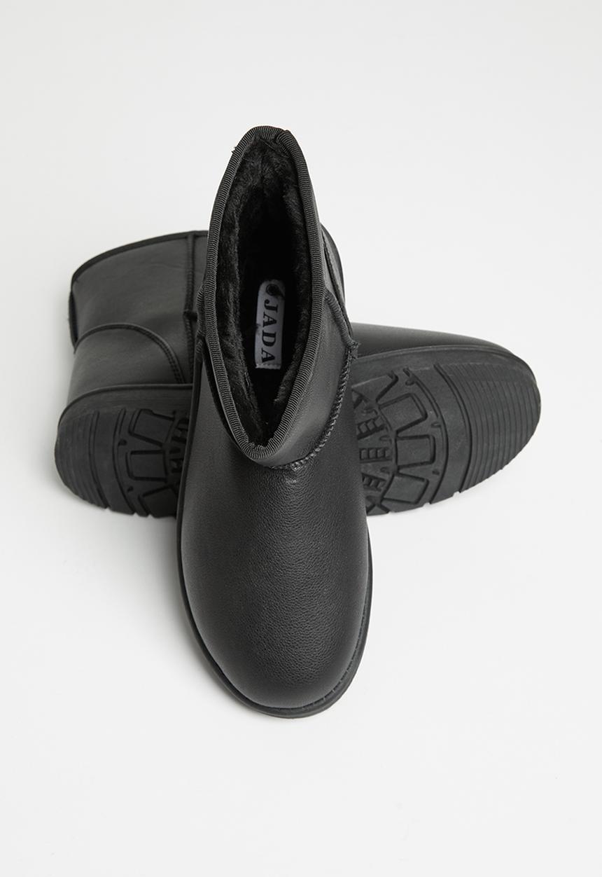 Jada - Piping detail slipper boot - black