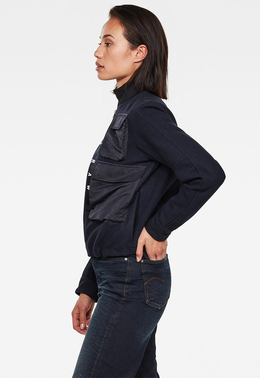 G-STAR - 3d pocket wool bomber - mazarine blue