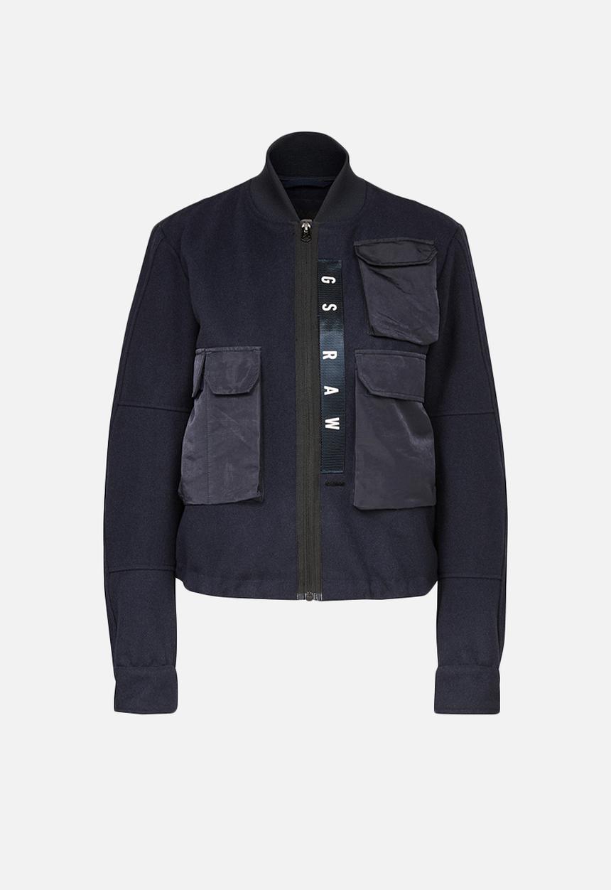 G-STAR - 3d pocket wool bomber - mazarine blue