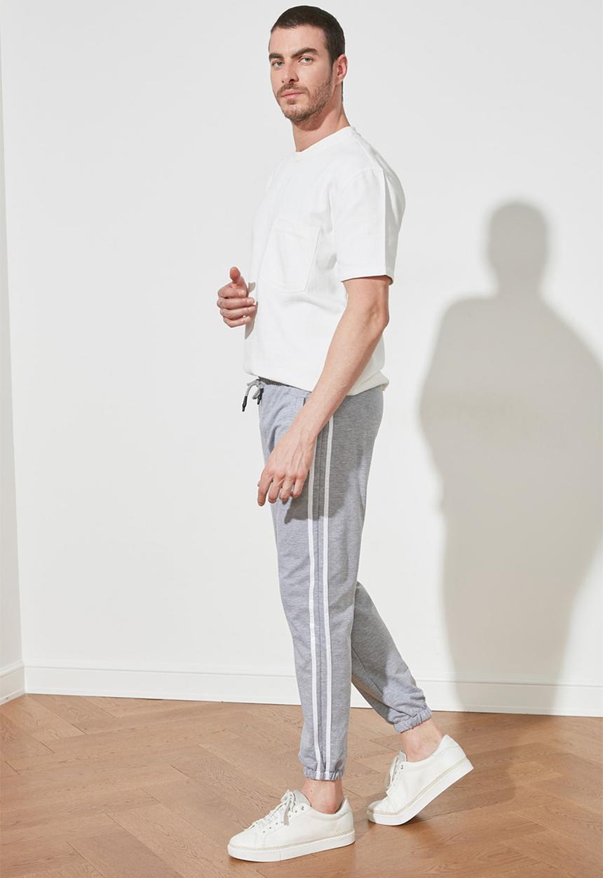 Trendyol - Thin piping joggers - grey