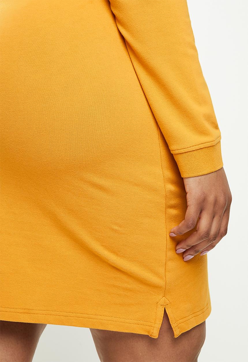 POLO - Plus Kathy stretch golfer dress - mustard