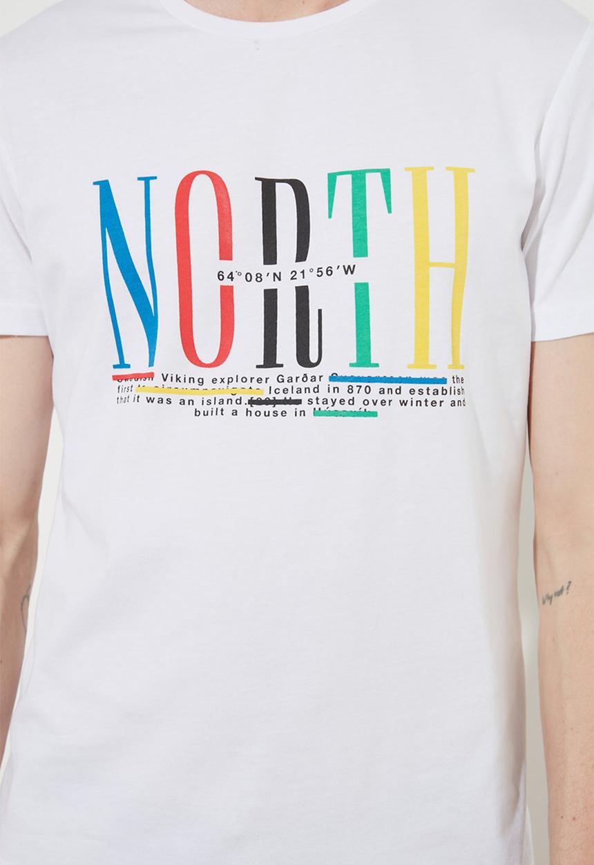 Trendyol - Printed short sleeve tee - white
