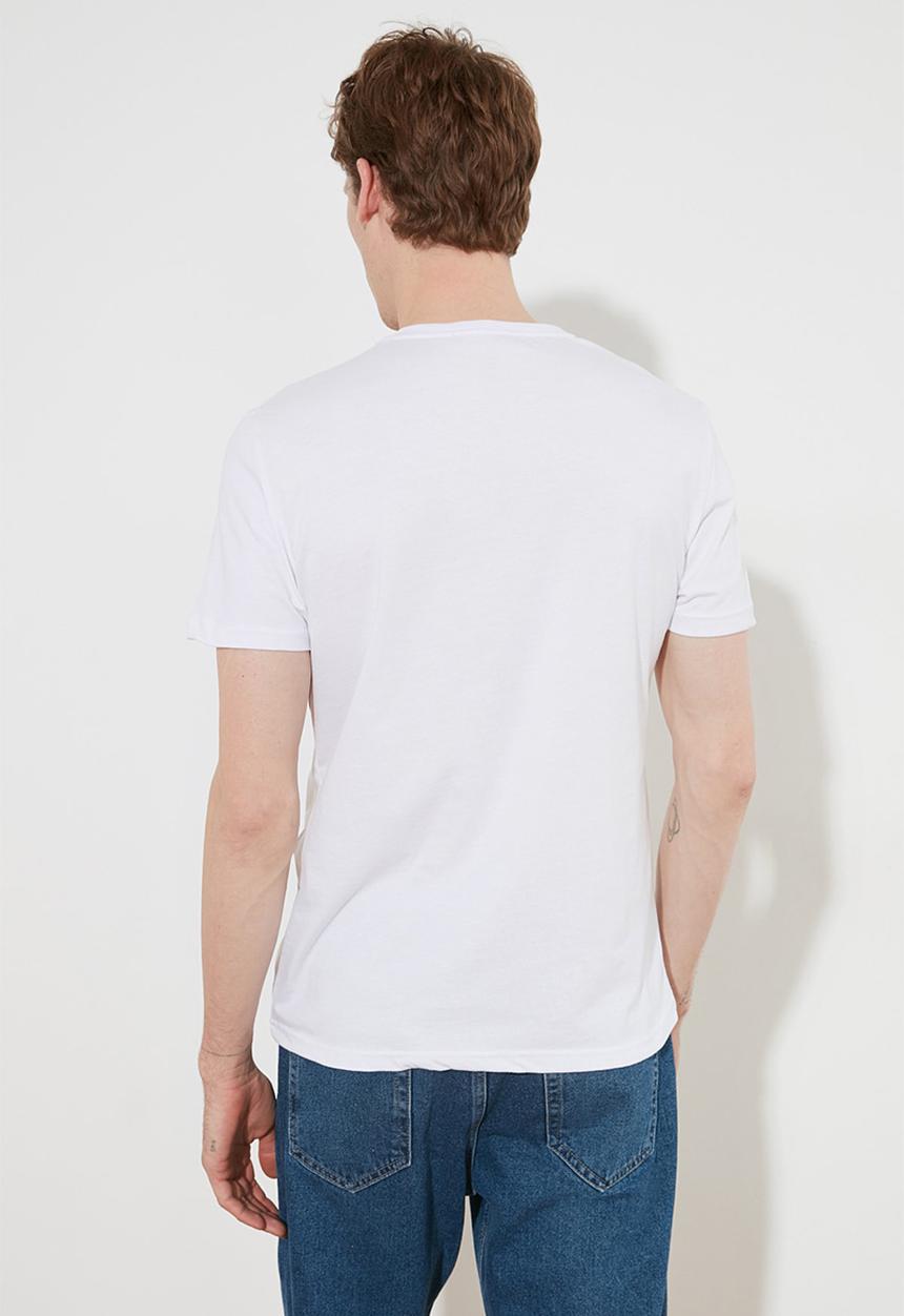 Trendyol - Printed short sleeve tee - white