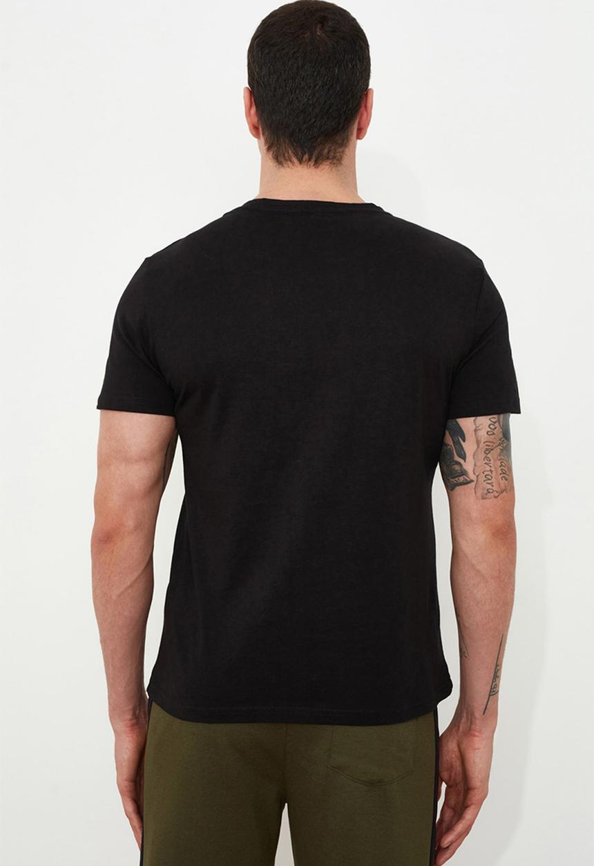 Trendyol - Printed short sleeve tee - black
