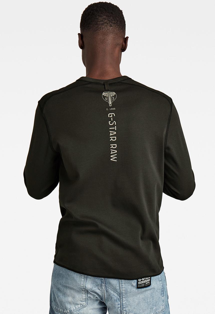G-STAR - Back graphic tweeter r t long sleeve - raven