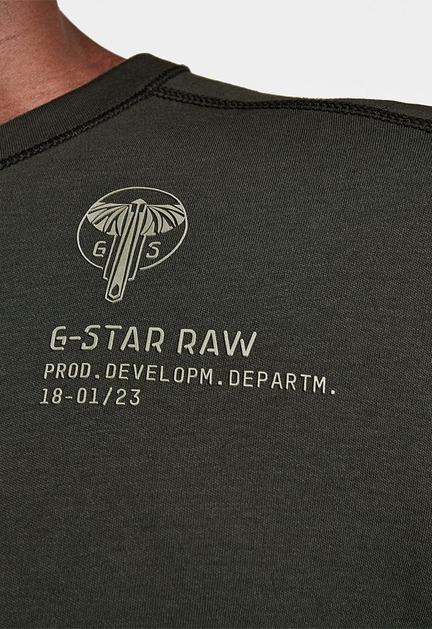 G-STAR - Back graphic tweeter r t long sleeve - raven