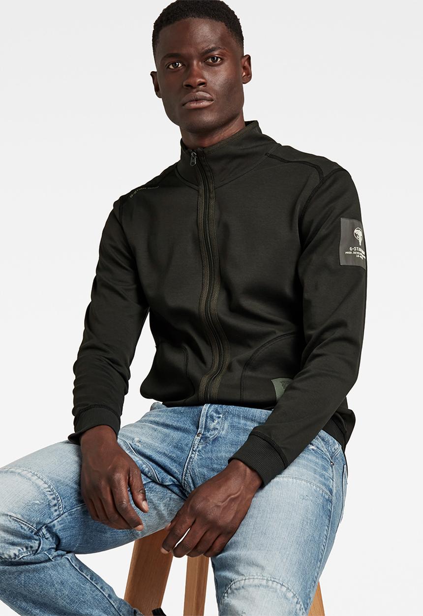 G-STAR - Sleeve badge zip tweeter r long sleeve - raven