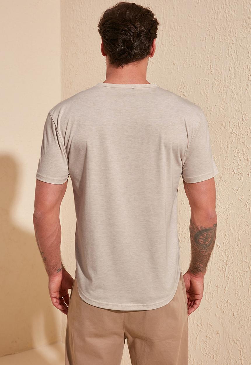 Trendyol - Basic chest pocket tee - stone