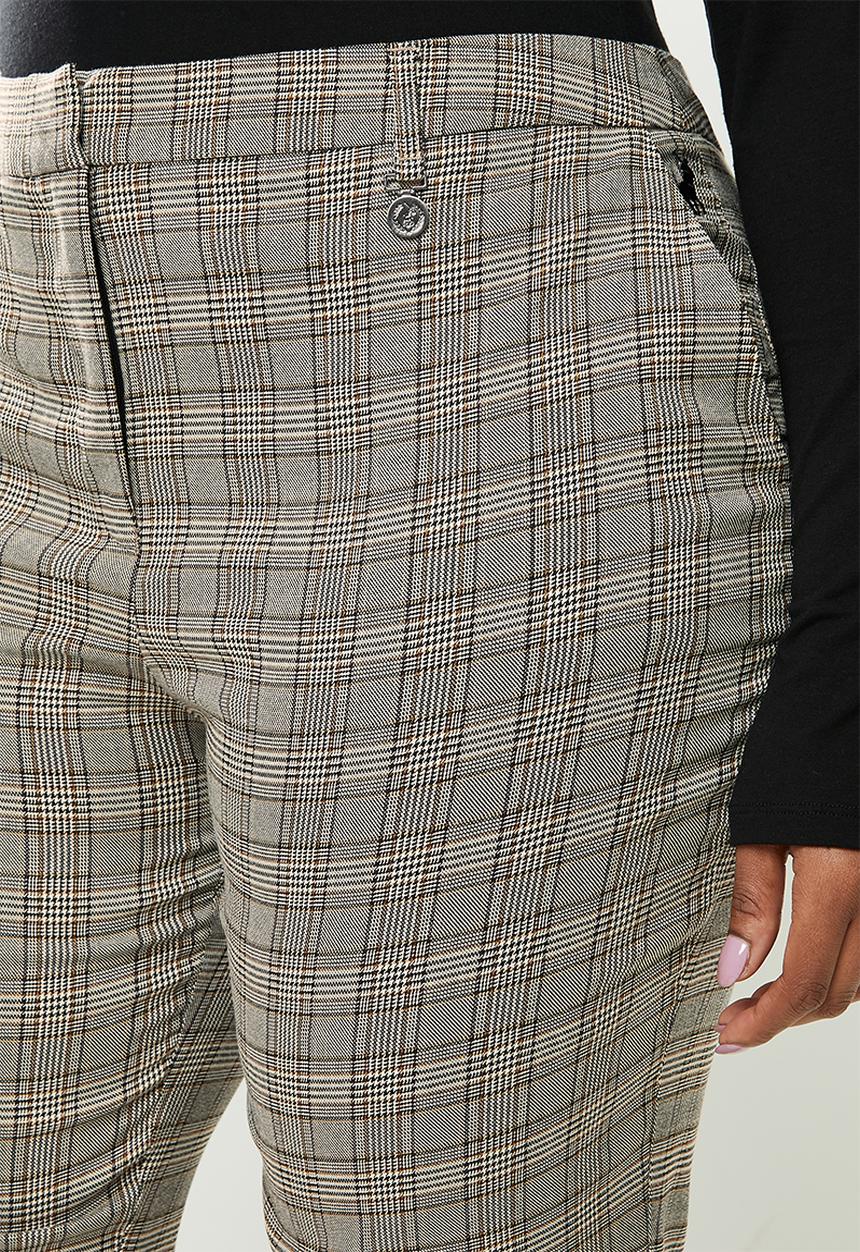 POLO - Plus Paige check suit pant - beige