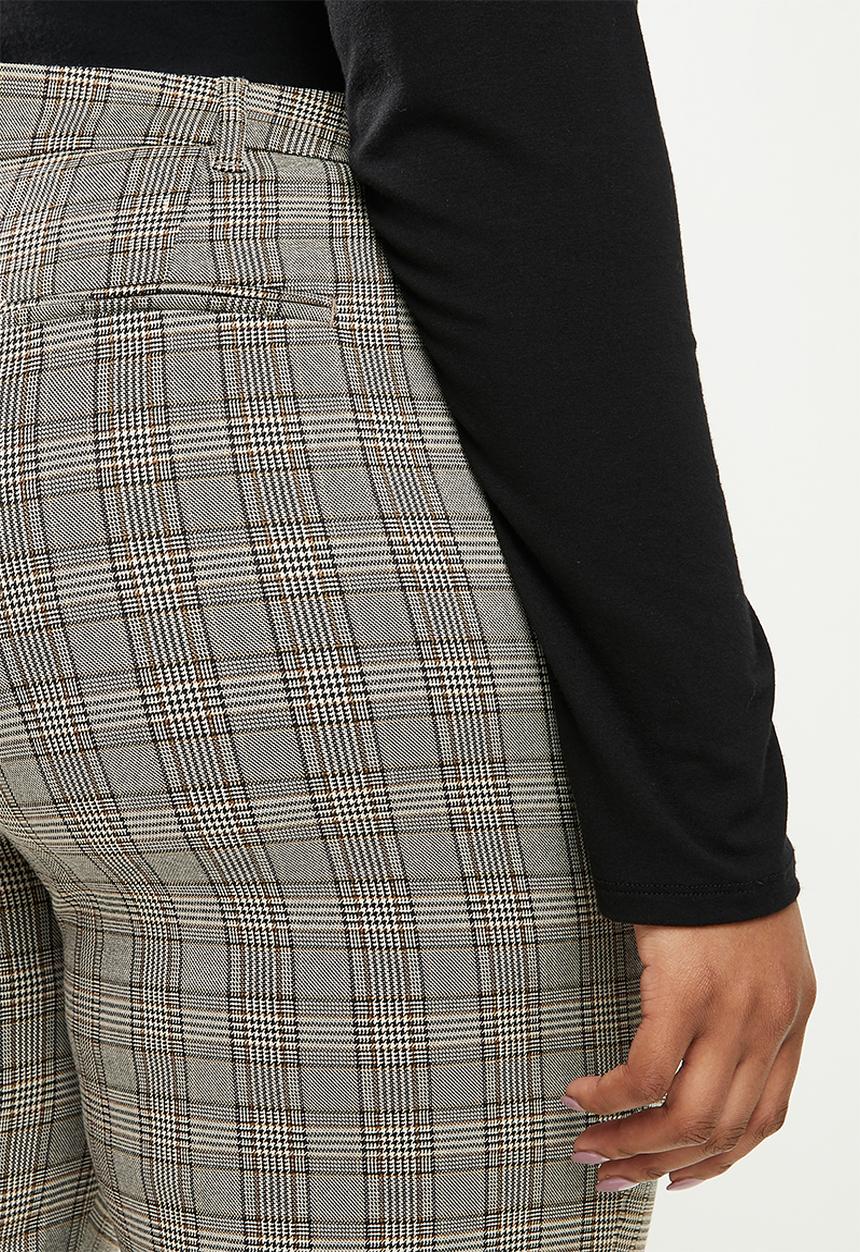 POLO - Plus Paige check suit pant - beige