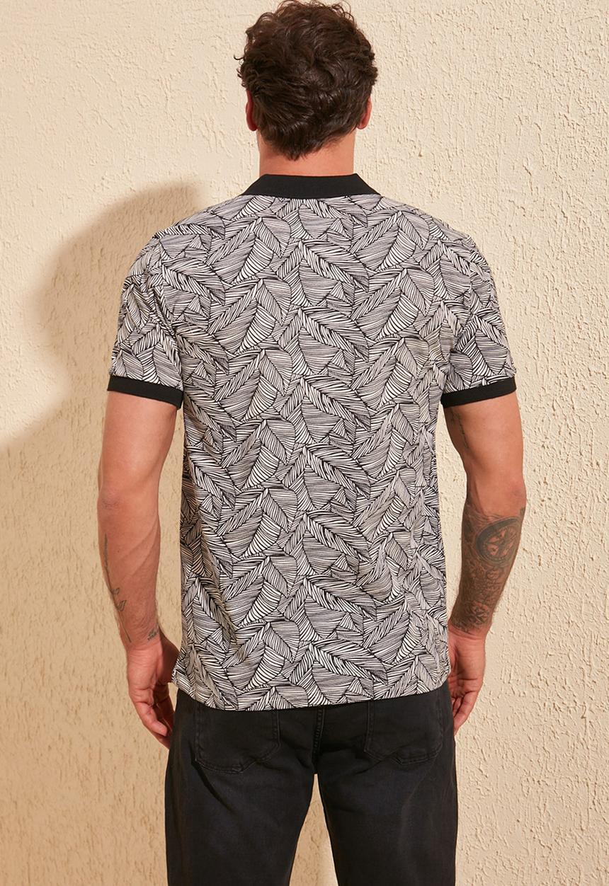 Trendyol - Printed short sleeve golfer - grey