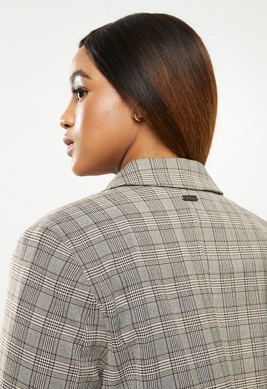 POLO - Plus Paige check suit blazer - beige