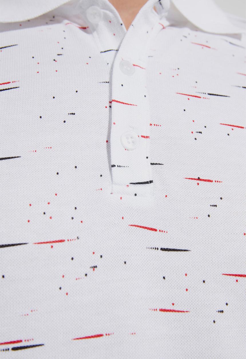 Trendyol - Patterned short sleeve golfer - white