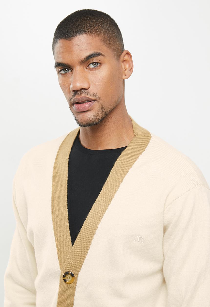 Jonathan D - Button down cardigan - stone