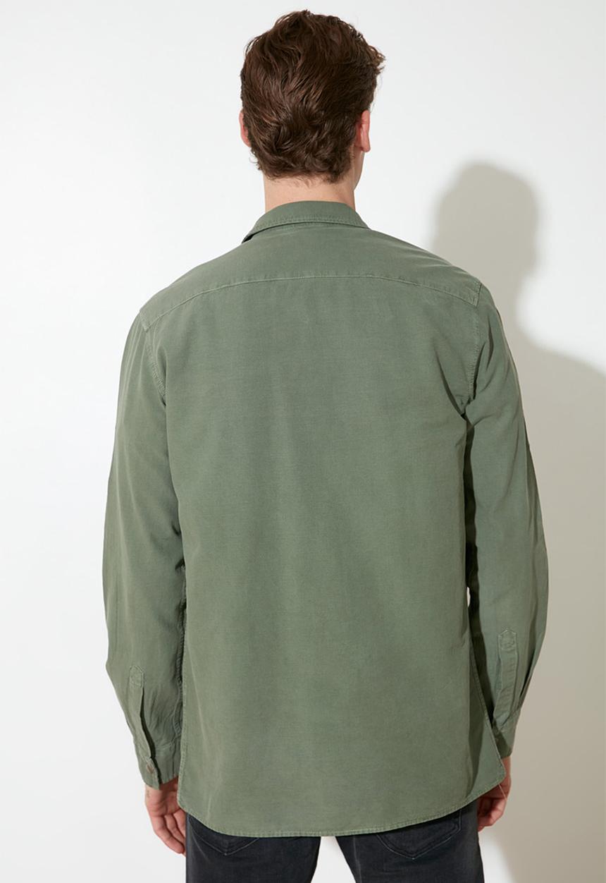 Trendyol - 2 pocket shirt - green