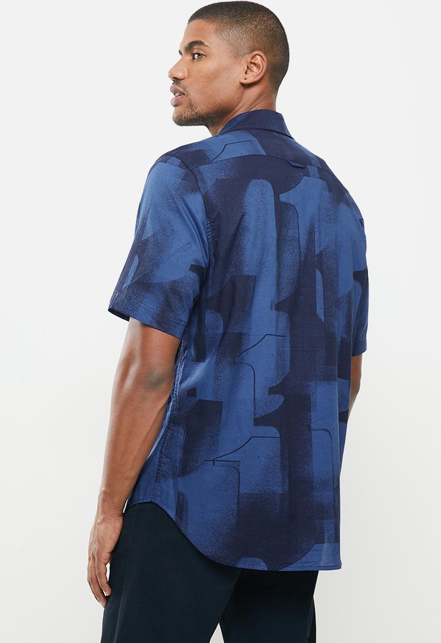 G-STAR - Bristum service straight short sleeve shirt - blue