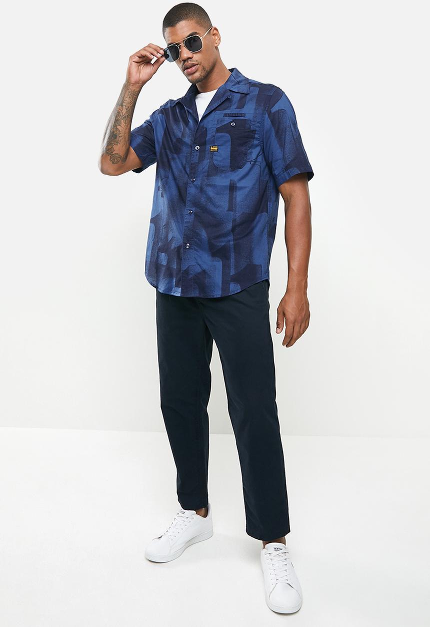 G-STAR - Bristum service straight short sleeve shirt - blue