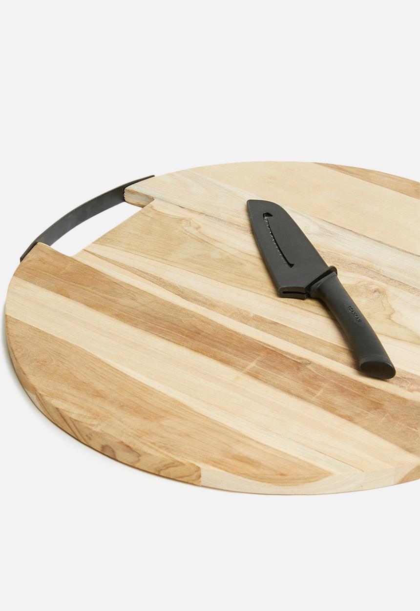 Excellent Houseware - Teak round chopping board - neutral