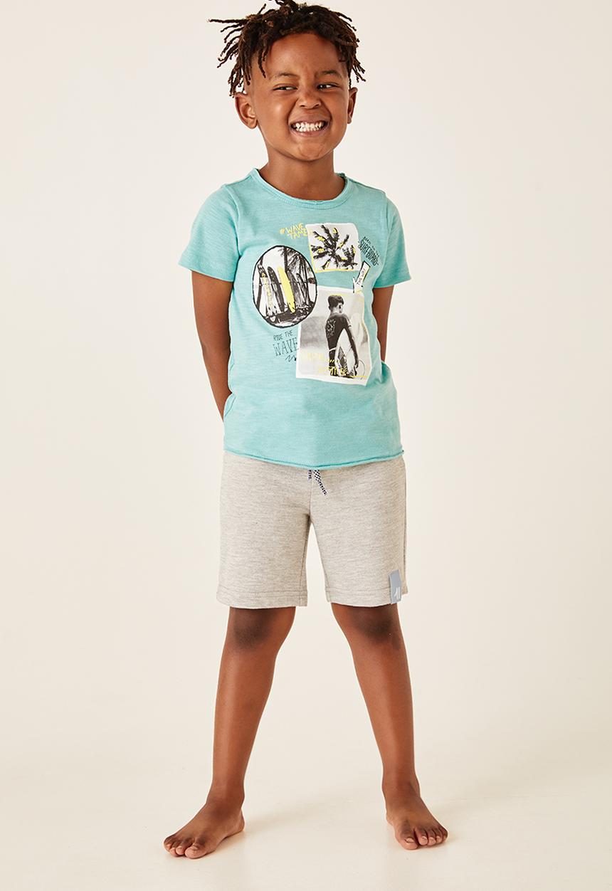 Flyersunion - Photographic surf tee - nile blue