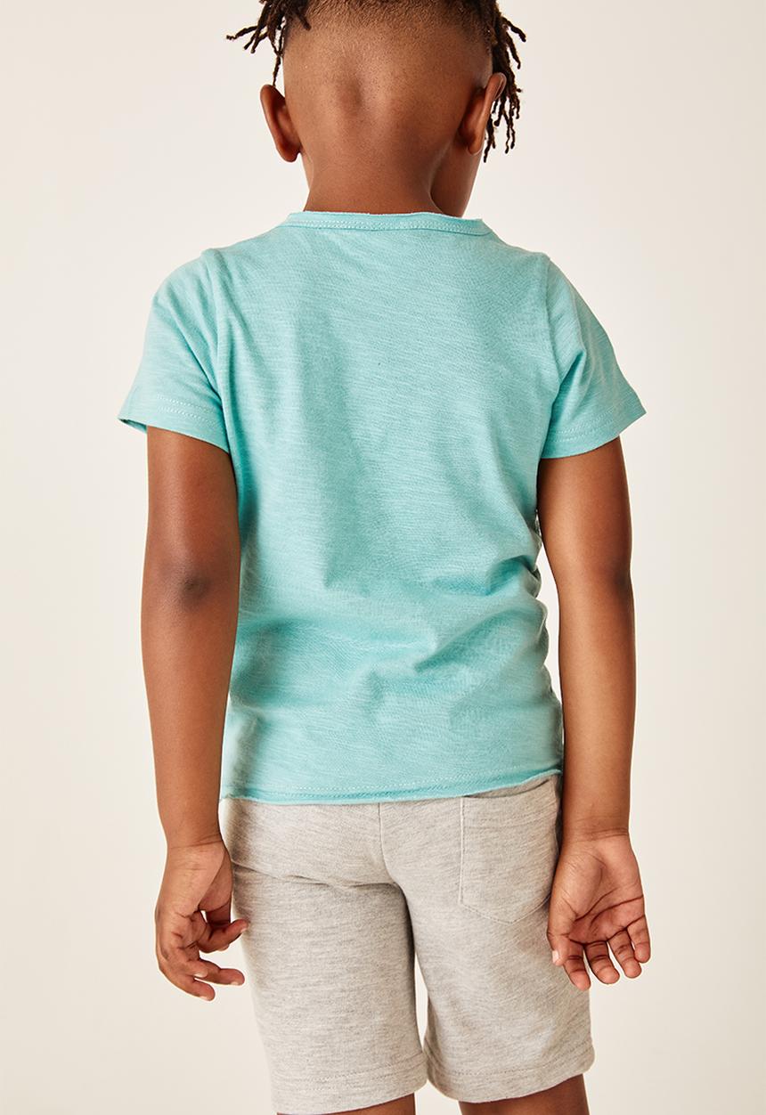Flyersunion - Photographic surf tee - nile blue