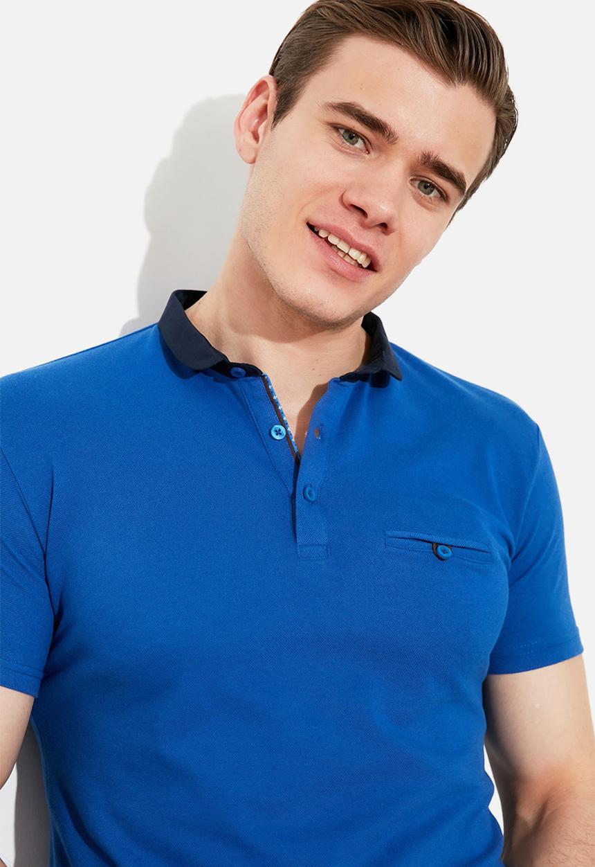 Trendyol - Chest pocket golfer - blue