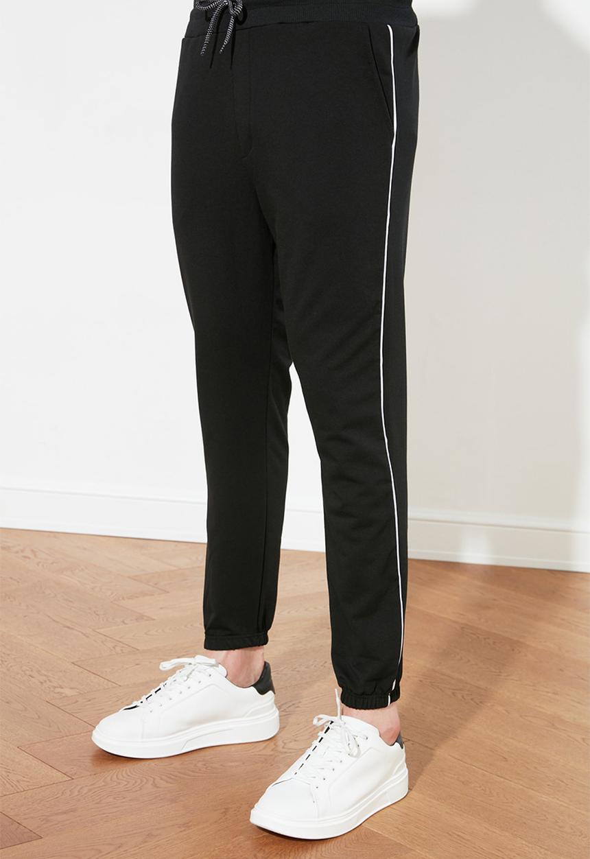Trendyol - Thin piping joggers - black