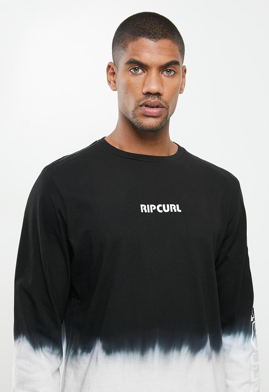 Rip Curl - Dip dye long sleeve tee - charcoal & black 