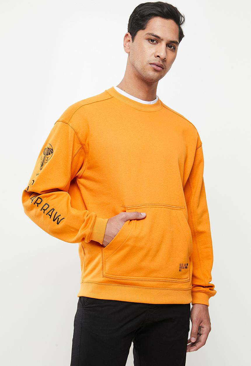 G-STAR - Sleeve graphic sweat  - amber