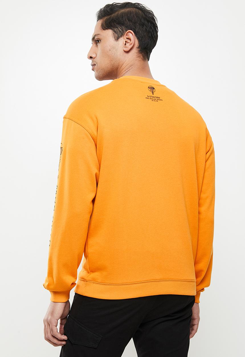 G-STAR - Sleeve graphic sweat  - amber