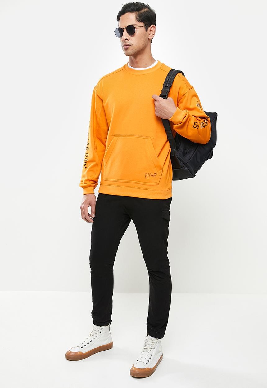 G-STAR - Sleeve graphic sweat  - amber