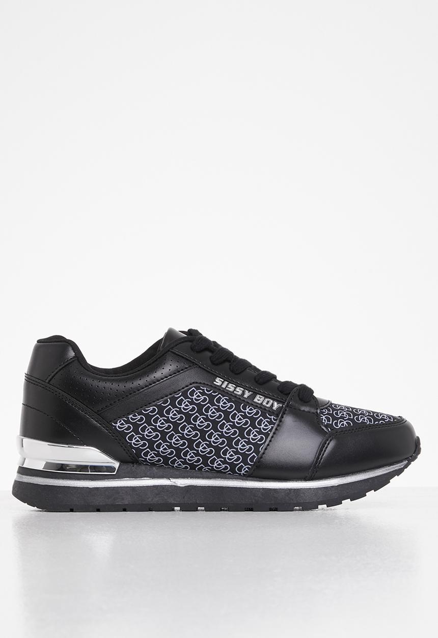 SISSY BOY - Logomania all over print sneaker  - black