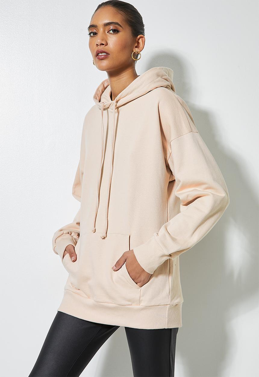 Superbalist - Longline hoodie - stone