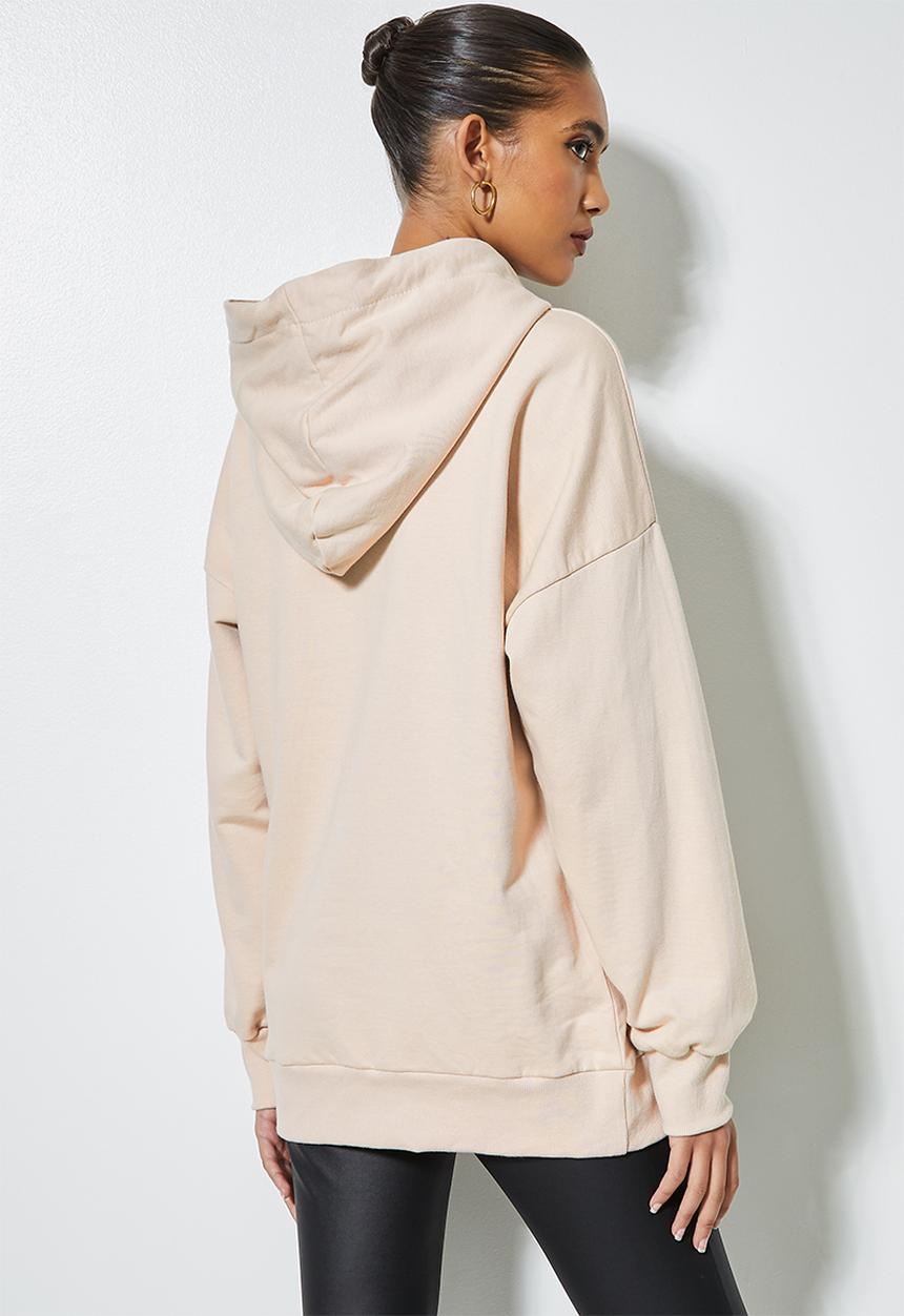 Superbalist - Longline hoodie - stone