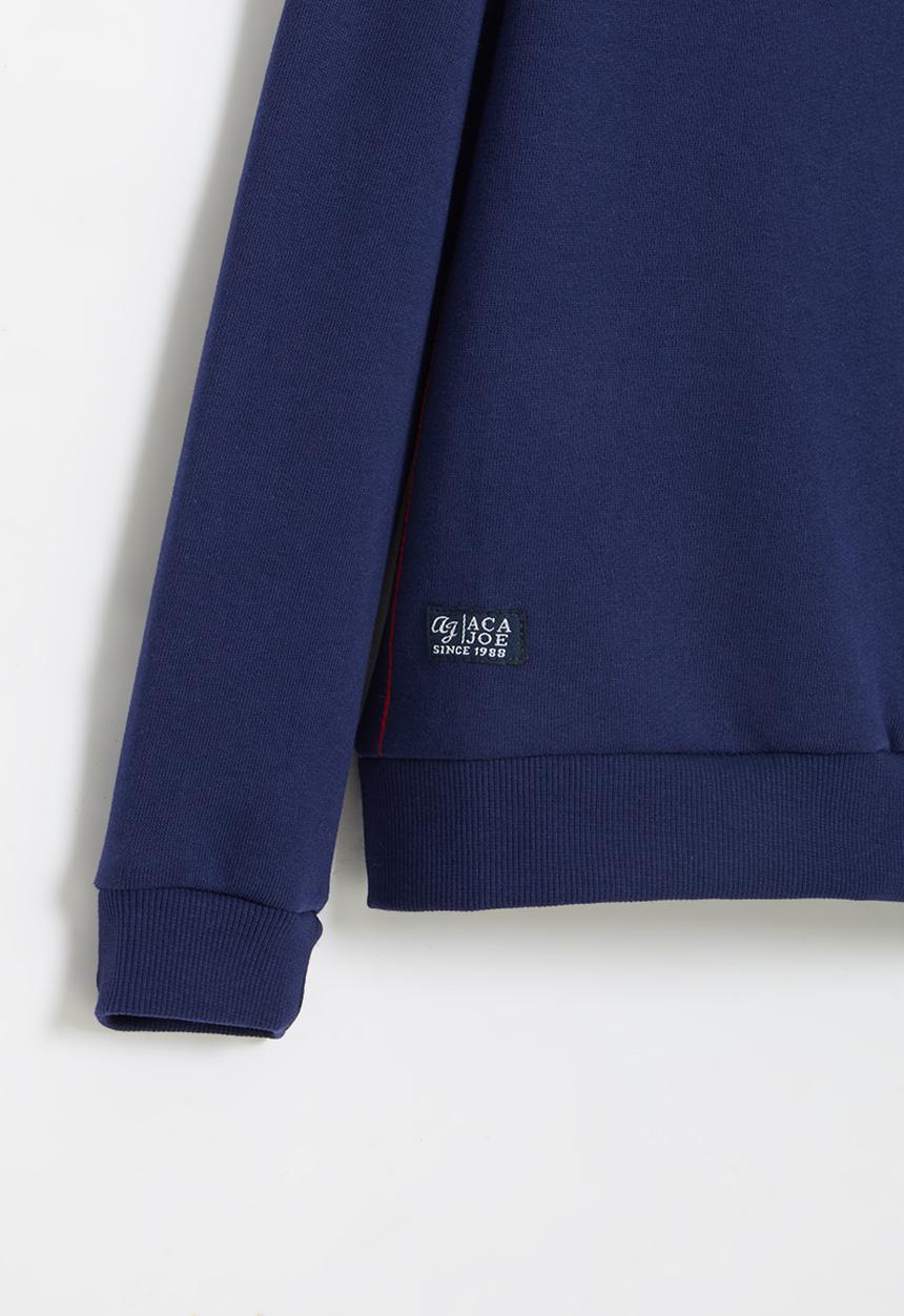 Aca Joe - Pre-boys brushed fleece sweater - navy