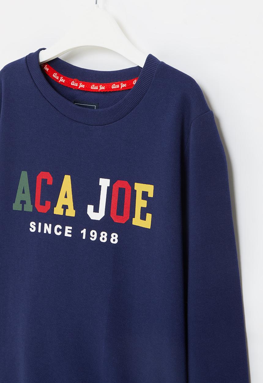 Aca Joe - Pre-boys brushed fleece sweater - navy