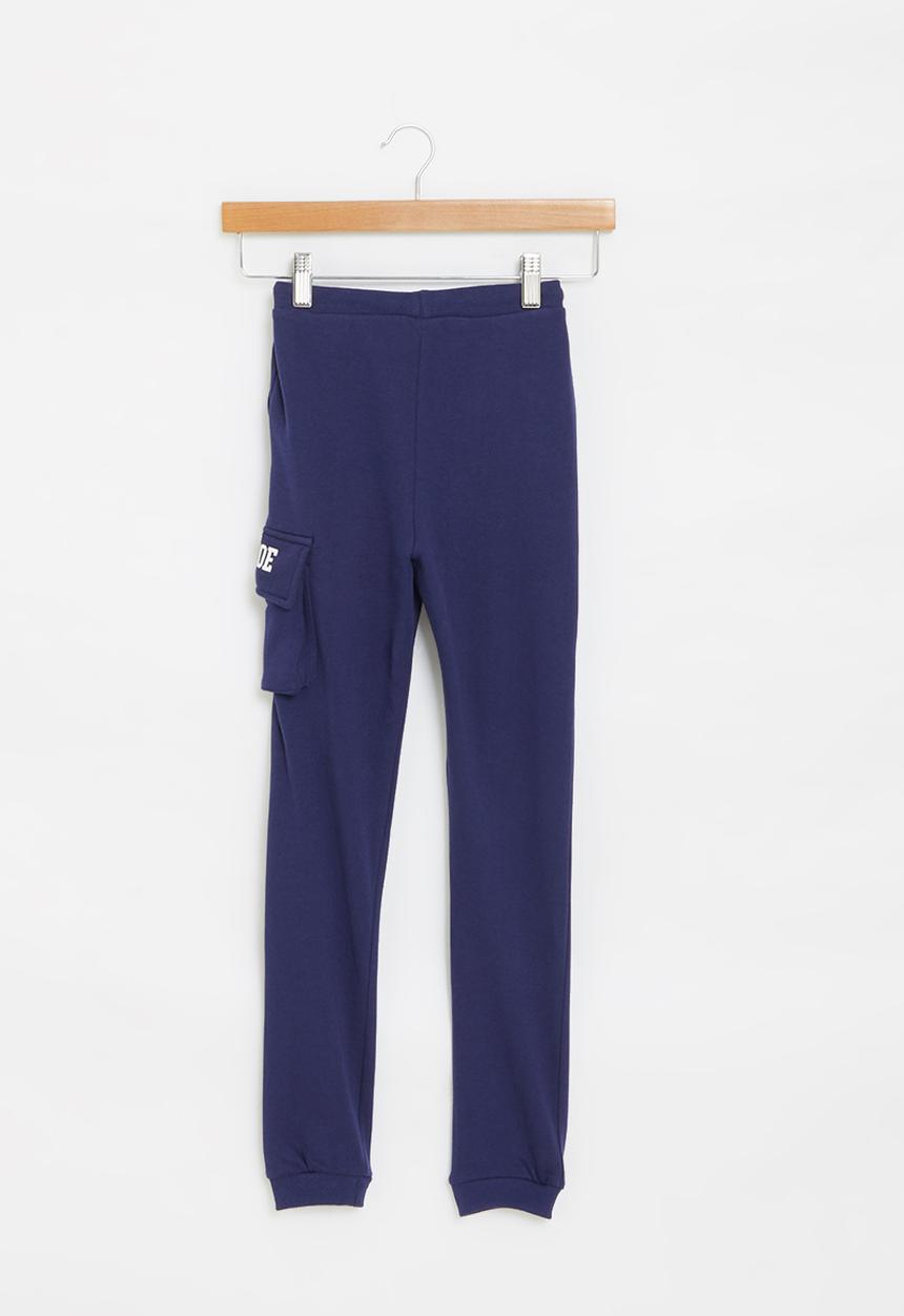 Aca Joe - Pre-boys brushed fleece cargo jogger - navy