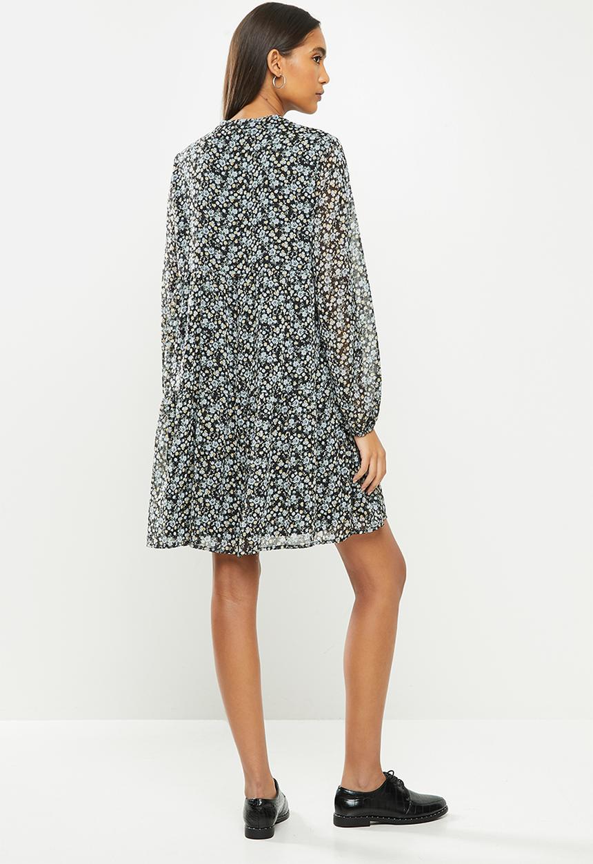 Vero Moda - Lilo long sleeve v-neck dress - black