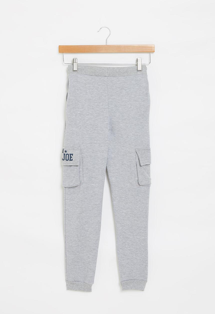 Aca Joe - Pre-boys brushed fleece cargo jogger - grey