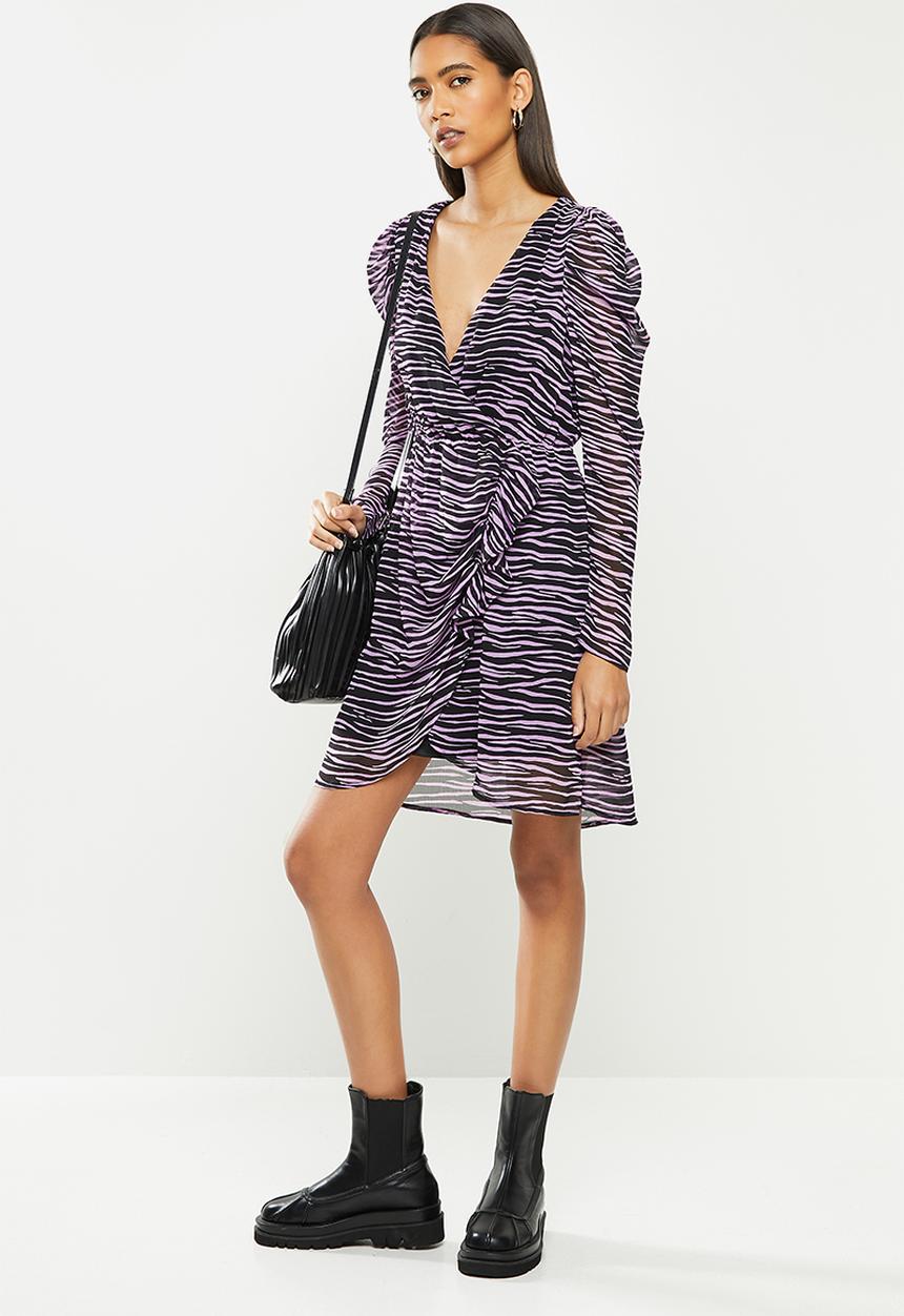 Vero Moda - Zoe long sleeve wrap dress - purple