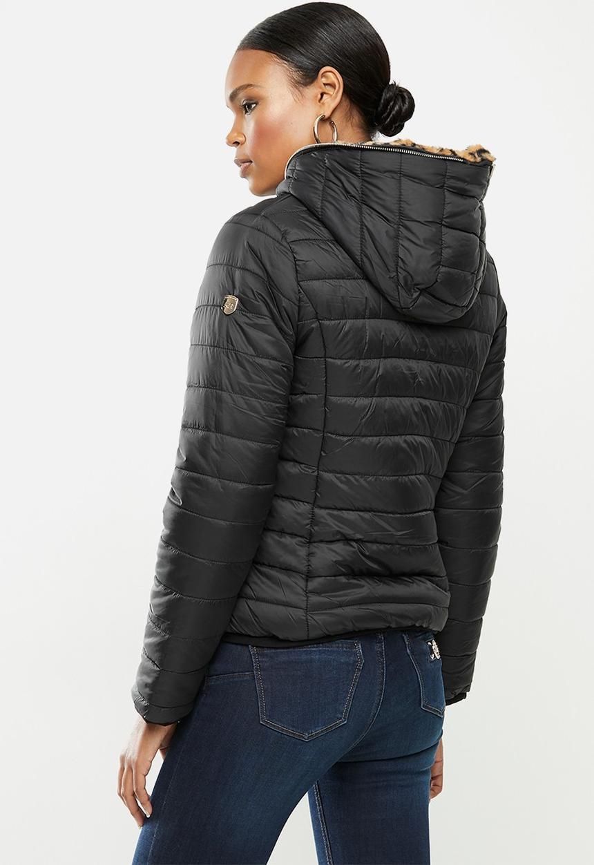 SISSY BOY - Bano: reversible puffer/ animal faux fur jacket - multi 