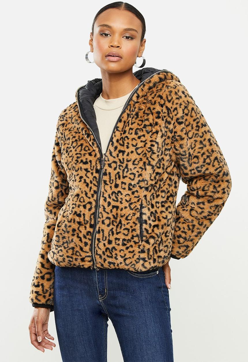 SISSY BOY - Bano: reversible puffer/ animal faux fur jacket - multi 
