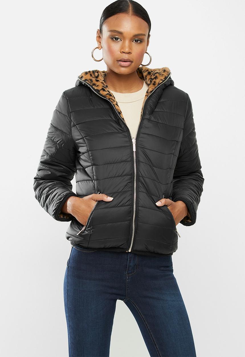 SISSY BOY - Bano: reversible puffer/ animal faux fur jacket - multi 