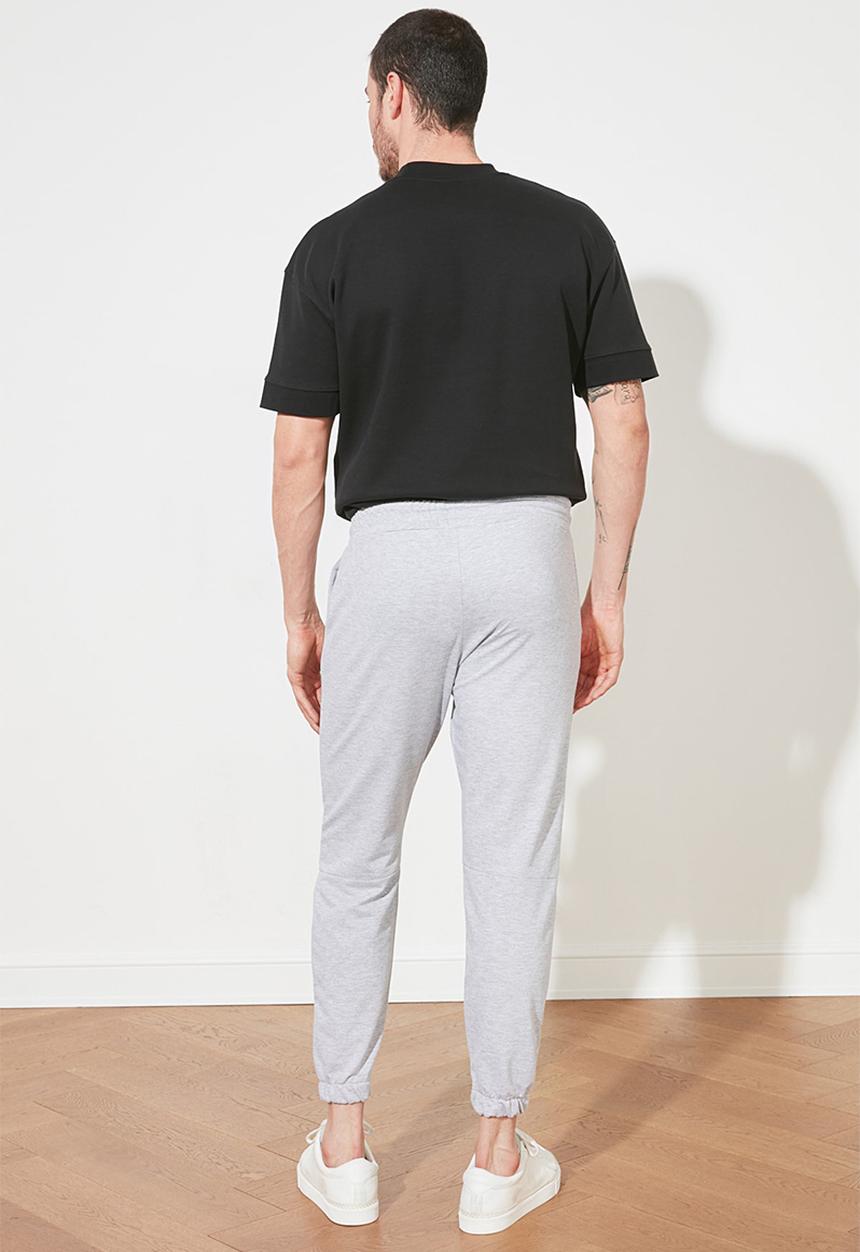 Trendyol - Cuffed basic sweatpants - grey